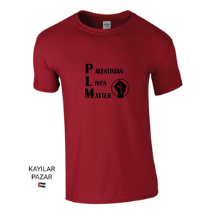 Men's Red Palestine T-Shirt Palestinian Lives Matter